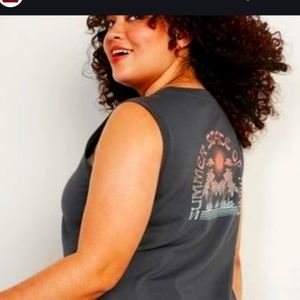 Graphic Sleeveless Top